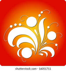 Magic tree - vector floral elements. Fully editable, easy color change.