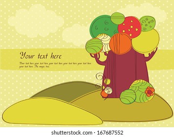 The magic tree. Vector illustration