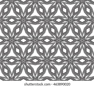 The magic triangle. Series mirror transformation of triangular shapes. Vector illustration. For the interior design, printing, textile industry.