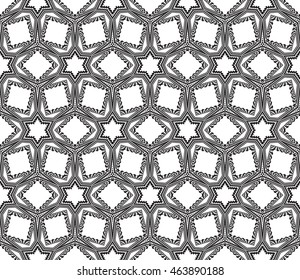 The magic triangle. Series mirror transformation of triangular shapes. Vector illustration. For the interior design, printing, textile industry.
