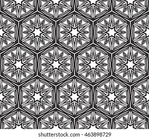 The magic triangle. Series mirror transformation of triangular shapes. Vector illustration. For the interior design, printing, textile industry.