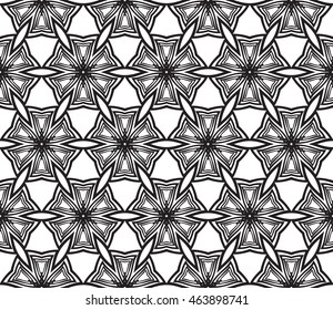The magic triangle. Series mirror transformation of triangular shapes. Vector illustration. For the interior design, printing, textile industry.