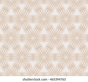 Magic triangle. Series mirror transformation of triangular shapes. Vector illustration. For the interior design, printing, textile industry. Beige color