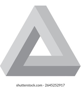 A magic triangle that looks real but can’t exist—tricky, twisty, and fun! It plays games with your eyes.