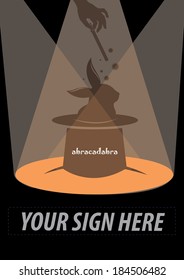 magic trick. abracadabra. concept vector illustration 