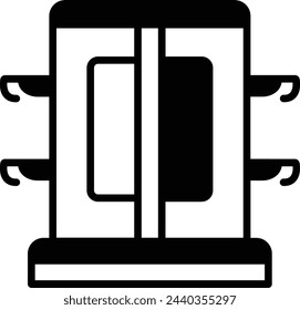 Magic Trick glyph and line vector illustration