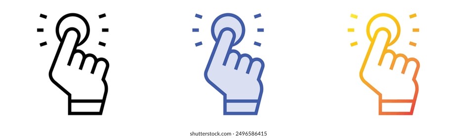 magic trick icon. Linear, Blue Fill and Gradient Style Design Isolated On White Background