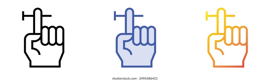 magic trick icon. Linear, Blue Fill and Gradient Style Design Isolated On White Background