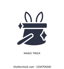 magic trick icon. Simple element illustration from magic concept. magic trick editable symbol design on white background. Can be use for web and mobile.