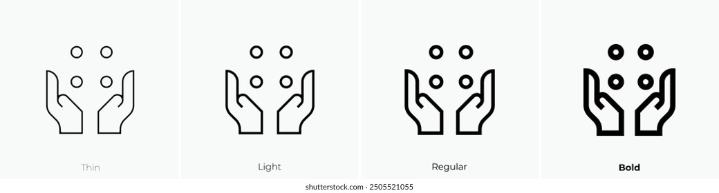 magic trick icon. Thin, Light Regular And Bold style design isolated on white background