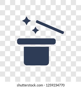 Magic trick icon. Trendy Magic trick logo concept on transparent background from Circus collection
