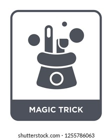 magic trick icon vector on white background, magic trick trendy filled icons from Magic collection, magic trick simple element illustration