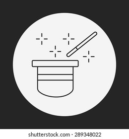 magic trick line icon