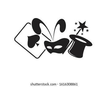 Magic Trick Logo Template Design
