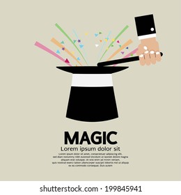 Magic Trick Of The Magician Vector Illustration