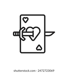 Magic Trick Outline Icon Vector Illustration