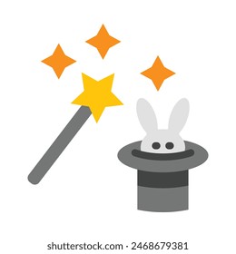 Magic Trick Vector  Vector Flat Icon design