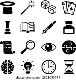magic tricks entertainment concepts and intellectual activities with symbolic objects