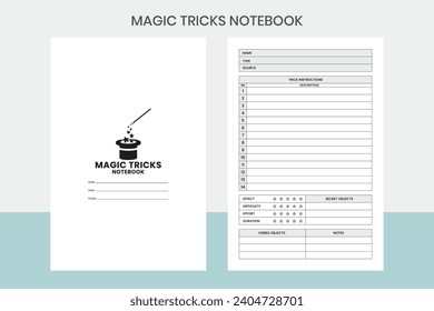 Magic Tricks Notebook Kdp Interior