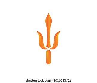 Magic trident logo and symbols template vector
