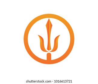 Magic trident logo and symbols template vector
