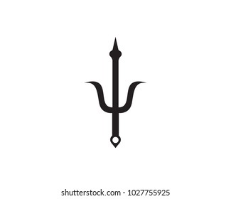 Magic trident logo and symbols template vector
