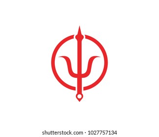 Magic trident logo and symbols template vector
