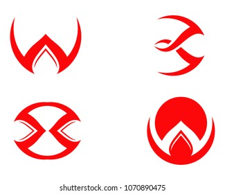 Magic trident logo and symbols template vector