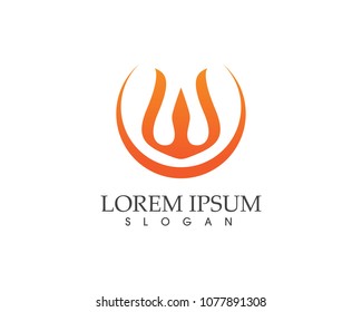 Magic trident logo and symbols template vector