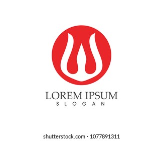 Magic trident logo and symbols template vector