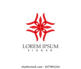 Magic trident logo and symbols template vector