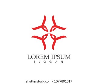 Magic trident logo and symbols template vector