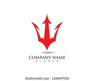 Magic trident logo and symbols template vector
