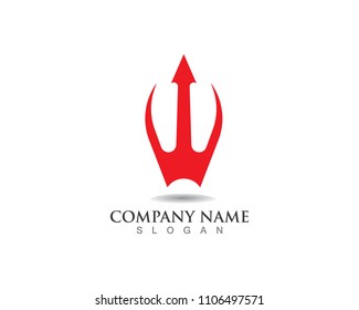 Magic trident logo and symbols template vector
