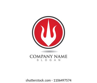 Magic trident logo and symbols template vector
