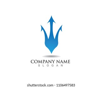 Magic trident logo and symbols template vector
