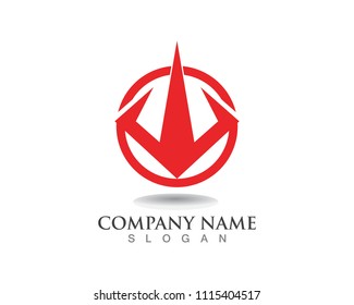 Magic trident logo and symbols template 