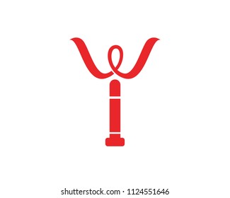 Magic trident logo symbols template vector