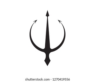 Magic trident logo and symbols template vector