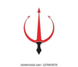 Magic trident logo and symbols template vector