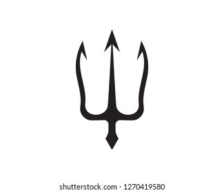 Magic trident logo and symbols template vector