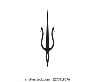 Magic trident logo and symbols template vector