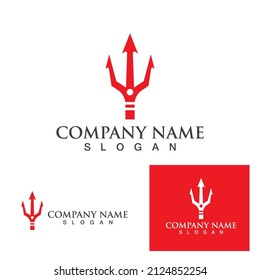 Magic trident logo and symbols template vector
