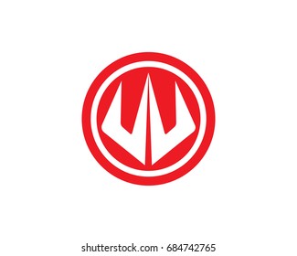 Magic trident logo and symbols template vector
