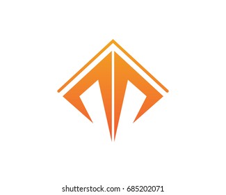 Magic trident logo and symbols template vector
