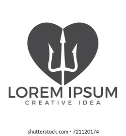 Magic trident logo and symbols template vector design.