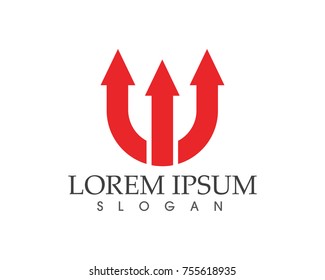 Magic trident logo and symbols template vector