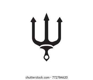 Magic trident logo and symbols template vector