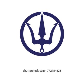 Magic trident logo and symbols template vector