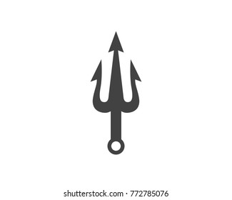 Magic trident logo and symbols template vector
